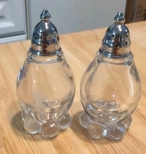 Vintage Imperial Glas Kerzendocht Salz und Pfefferstreuer - Bild 1 von 9