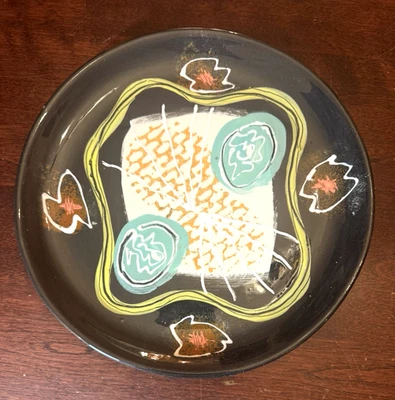 Gretchen Wachs New Mexico Museum of ART POTTERY ABSTRACT MODERNIST PLATE - Image 1 of 4