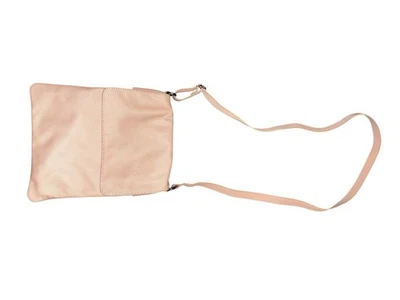 Vera Pelle Italian Leather Crossbody Bag Pink EUC Adjustable Strap Purse - Image 1 of 4