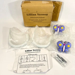 Juego de 2 piezas de soporte de pared para cortina de mariposa de cerámica Lillian Vernon - Nuevo - Imagen 1 de 5