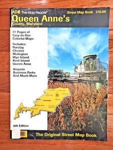 Libro de mapas de calles ADC Queen Anne"s County, Maryland 6ª Edición 1994 Vintage - Imagen 1 de 4