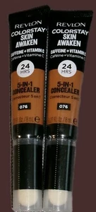 Revlon ColorStay Skin Awaken 5-in-1 Concealer + Caffeine, 076 Caramel Lot of 2 - Picture 1 of 2