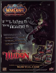 World of Warcraft: The Hunt for Illidan Card Game 2000s Print Advertisement 2008 - Picture 1 of 1