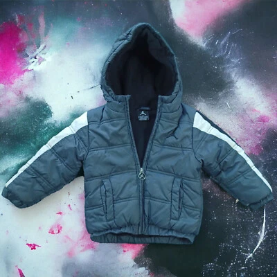 Chaqueta acolchada Air Jordan niño 2T (1-2 años) cremallera completa con capucha/bolsillos/forrada/logo Foto 1 de 4