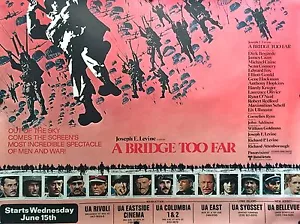 A BRIDGE TOO FAR POSTER FILM ORIGINALE A DUE FOGLI 1977 45""X59"" ARROTOLATO - Foto 1 di 1