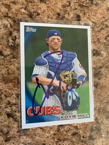 Koyie Hill Signed 2010 Topps Update Auto Chicago Cubs - Picture 1 of 1