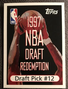 1997-98 Topps NBA Draft Redemption Card Pick #12 - Sin canjear - Imagen 1 de 2