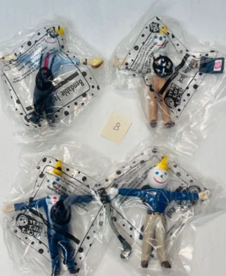 Jack in the Box Kids Meal Toys 1997 Lot Of 4 Bendable Jack Figures Set B Bin 15 - Image 1 of 4