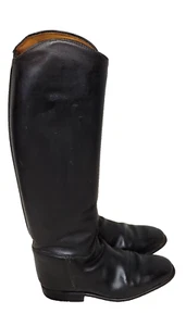 Botas Konigs vintage para mujer talla 9 cuero negro caballo negro equitación ecuestre - Imagen 1 de 23