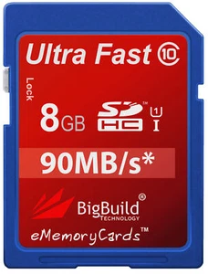 8GB Memory card for Canon EOS Rebel T6 Camera | Class 10 90MB/s SD SDHC New UK - Picture 1 of 4