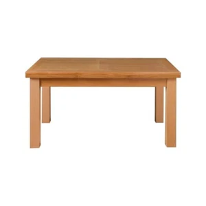 ANYA TASMANIAN OAK TIMBER EXTENDING DINING TABLE 200-300 CMS WHEAT COLOURED - Picture 1 of 2