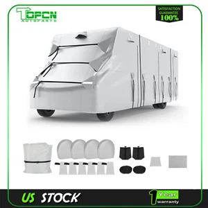 23-26FT Oxford Cloth Class C Trailer Travel &RV Camper Covers Water Proof - Picture 1 of 16