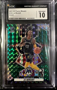 2021-22 Panini Mosaic National Pride #429 - Ja Morant - Green - CGC 10 - Picture 1 of 2