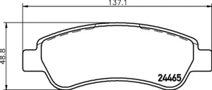 8DB 355 012-911 HELLA PAGID Brake Pad Set, disc brake for ,CITROËN,FIAT,OPEL,PEU - Picture 1 of 4