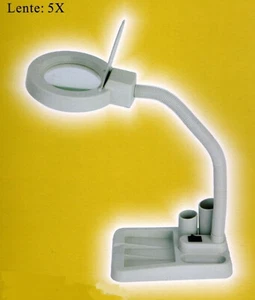 LAMPADA LAMPADE DA TAVOLO CON LENTE DI INGRANDIMENTO 5X PER CUCITO E HOBBY A LED - Foto 1 di 1