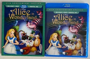 DISNEY ALICE IN WONDERLAND BLU RAY DVD 2 DISC SET + RARE SLIPCOVER SLEEVE - Picture 1 of 3