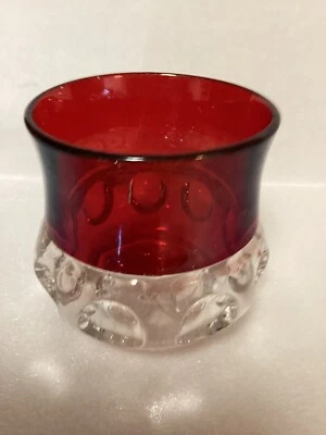 ELCR Excelsior Kings Corona Rubí Mancha Pulgar Impresión Vidrio 4.25 H 4.5 W Foto 1 de 4