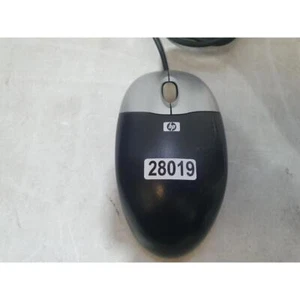 HP M-UAE96 Optical Mouse Black & Silver USB Wired 3-Buttons Scroll Wheel for PC - Picture 1 of 8