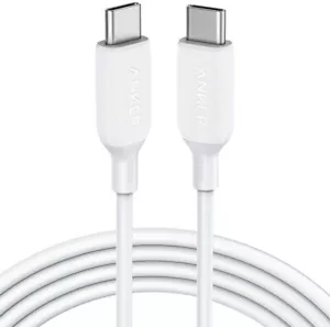 USB C Cable 100W 6ft Anker Powerline III USB C to USB C Charger Cable 2.0 White - Picture 1 of 7