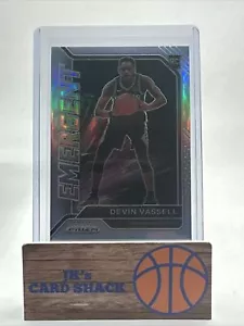 2020-21 Panini Prizm Devin Vassell Emergent Silver Prizm RC #19 Spurs - Picture 1 of 2