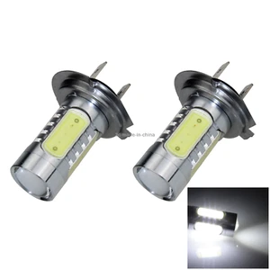 2x White Car H7 Front Light Turn Blub 5 Emitters COB SMD LED PX28d H158 - Picture 1 of 5