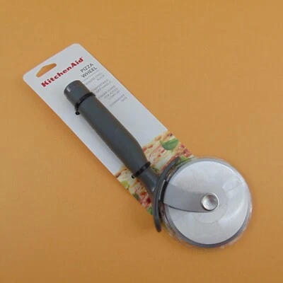KitchenAid Pizza Cutter Wheel Food Slicer Soft Grip Handle Gray KET113OHCGA - Image 1 of 4