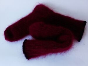 Fuzzy socks Mohair Socks Women socks *US 7-9 Hand Knit Cuddly Socken Handmade