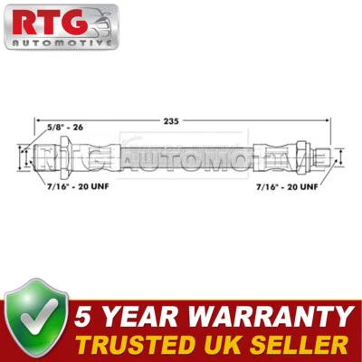 Manguera de embrague frontal izquierdo se adapta a MGB 1962-1980 1.8 3.5 GVP1001 Foto 1 de 4