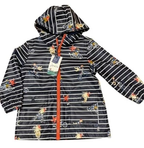 NWT 5 6 Boys JOULES Euro Boutique Skipper Bike Rain Jacket - Picture 1 of 4