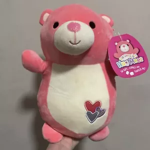 Cute Squishmallow Molly the Bear 12" Hug Mee Pink w/Hearts Plush - 2020 - Soft - Picture 1 of 4