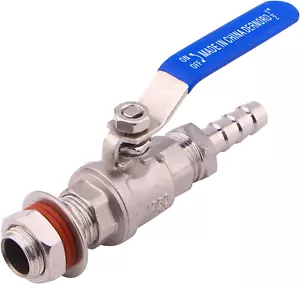 1/2 Inch Stainless Steel Ball Valve Weldless Bulkhead For Home Brew Kettle (1... - Picture 1 of 6
