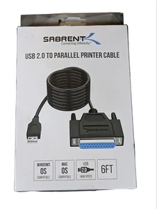 Sabrent USB to Parallel IEEE 1284 Printer Cable Adapter (CB-DB25) - Picture 1 of 3