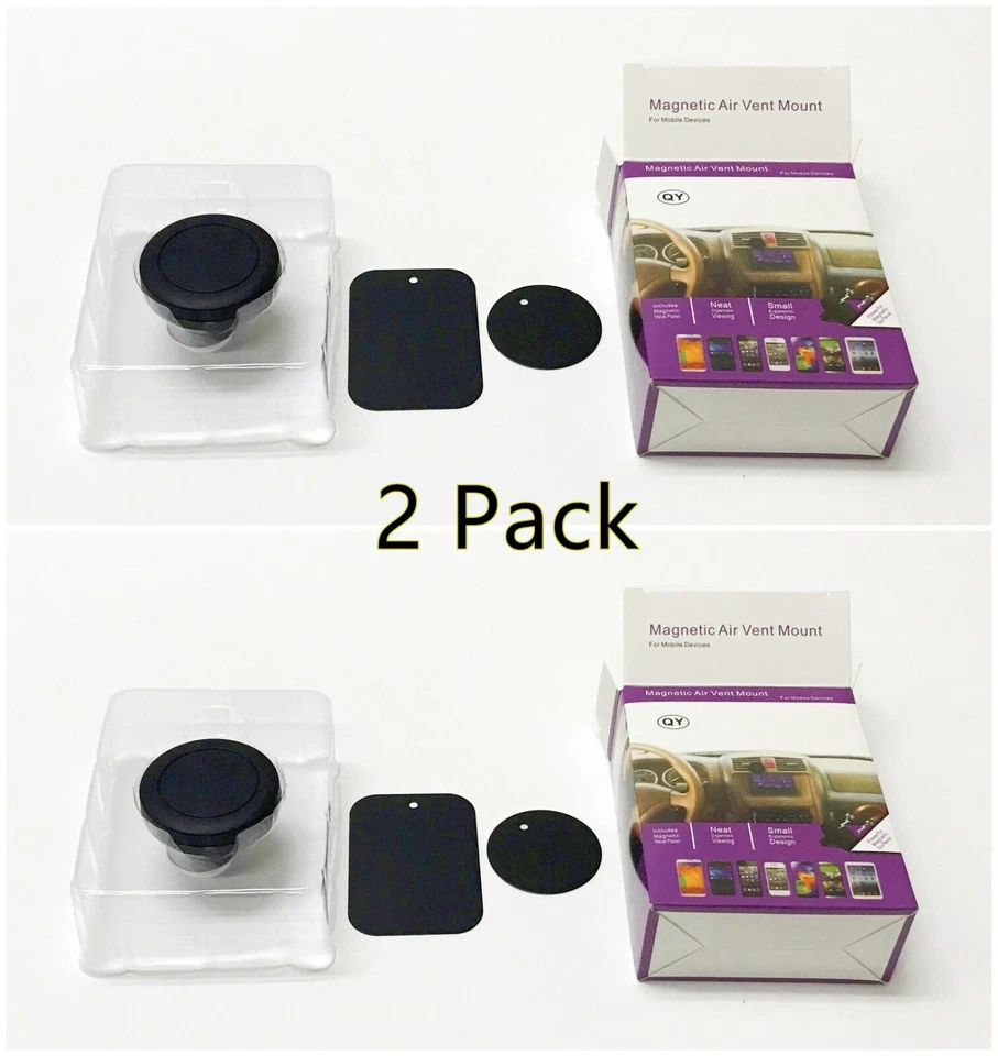 2X Soporte magnético de ventilación de aire para montaje en automóvil Soporte para teléfono celular GPS para teléfono 7 Plus 6S 6 Foto 1 de 3