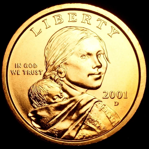 2001 D $1 Sacagawea Native American - BU Cover
