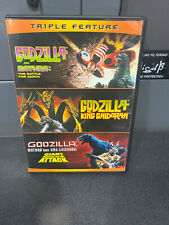 Triple Feature Giant Monsters Godzilla Vs. Mothra, King Ghidorah Dvd 1992 Great!