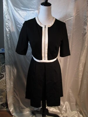 LAUREN RALPH LAUREN BLACK WHITE DRESS SIZE 6P NWT $159 - Image 1 of 4