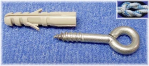 10 STÜCK Ringschrauben 5mm x 30mm EDELSTAHL Schrauböse, Augschraube inkl. Dübel - Bild 1 von 1