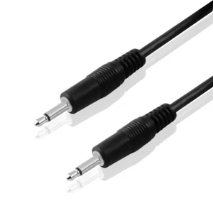 Audio Mono Jack Cable 2x 3.5mm Jack Headphone Male Aux in Out Black - Picture 1 of 1