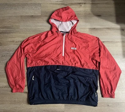 Columbia Jacket Men’s Size XXL Red Blue Hooded Anorak Lightweight Windbreaker - Image 1 of 4