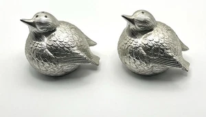Vintage Silver-Tone Metal Bird Salt and Pepper Shakers - Picture 1 of 8