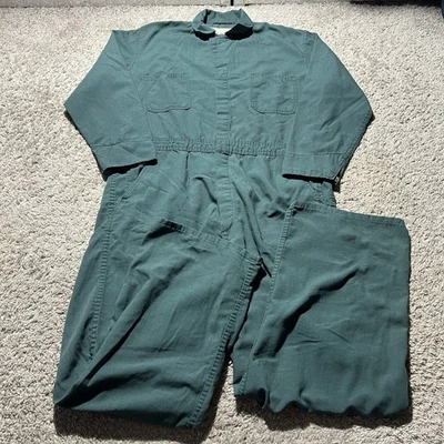 True Vintage Red Kap Mens Coveralls Green XL 1970s 80s Workwear Button Snap - Image 1 of 4