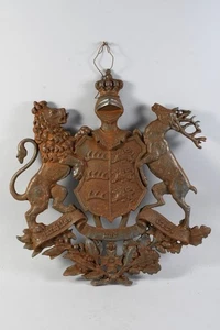 Q46N19- Gusseisen Relief mit Wappen Württemberg Furchtlos und Treu - Bild 1 von 12