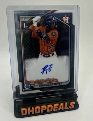 German Ramirez 2024 Bowman Chrome 1st Auto Houston Astros #CPA-GR - Image 1 of 4