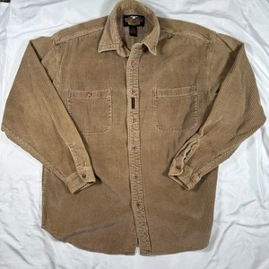 Camisa Harley Davidson Tostada Pana Manga Larga Botón Delantero Para Hombre XL Motocicleta - Imagen 1 de 6