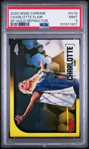 Topps WWE 2020 Chrome Charlotte Flair #IV10 SP Gold Refractor 24/50 PSA 9 - Imagen 1 de 2