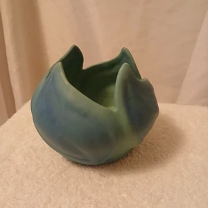 Vaso ceramica artistica Van Briggle vintage antico turchese Ming blu  - Foto 1 di 6