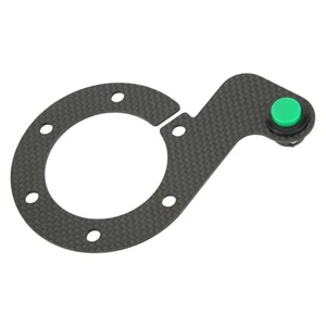 Ι Green Steering Wheel Horn Button 6 Hole Carbon Fiber Comfortable Touch - Picture 1 of 12