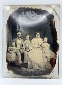 Full Plate 8 x 6 Inch Ambrotype of Campbell Family Dutchess County New York - Picture 1 of 9