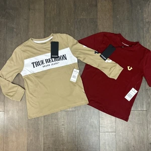 True Religion T-Shirt Jugend 14-16 Größe Large KONVOLUT -- Hufeisen Logo LS/Guru SS - Bild 1 von 18