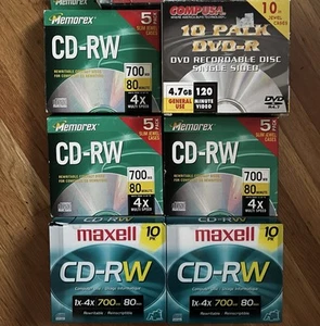 Memorex CD-R 700 MB 80 Min 52X, 5 Pack BUNDLE - Afbeelding 1 van 1